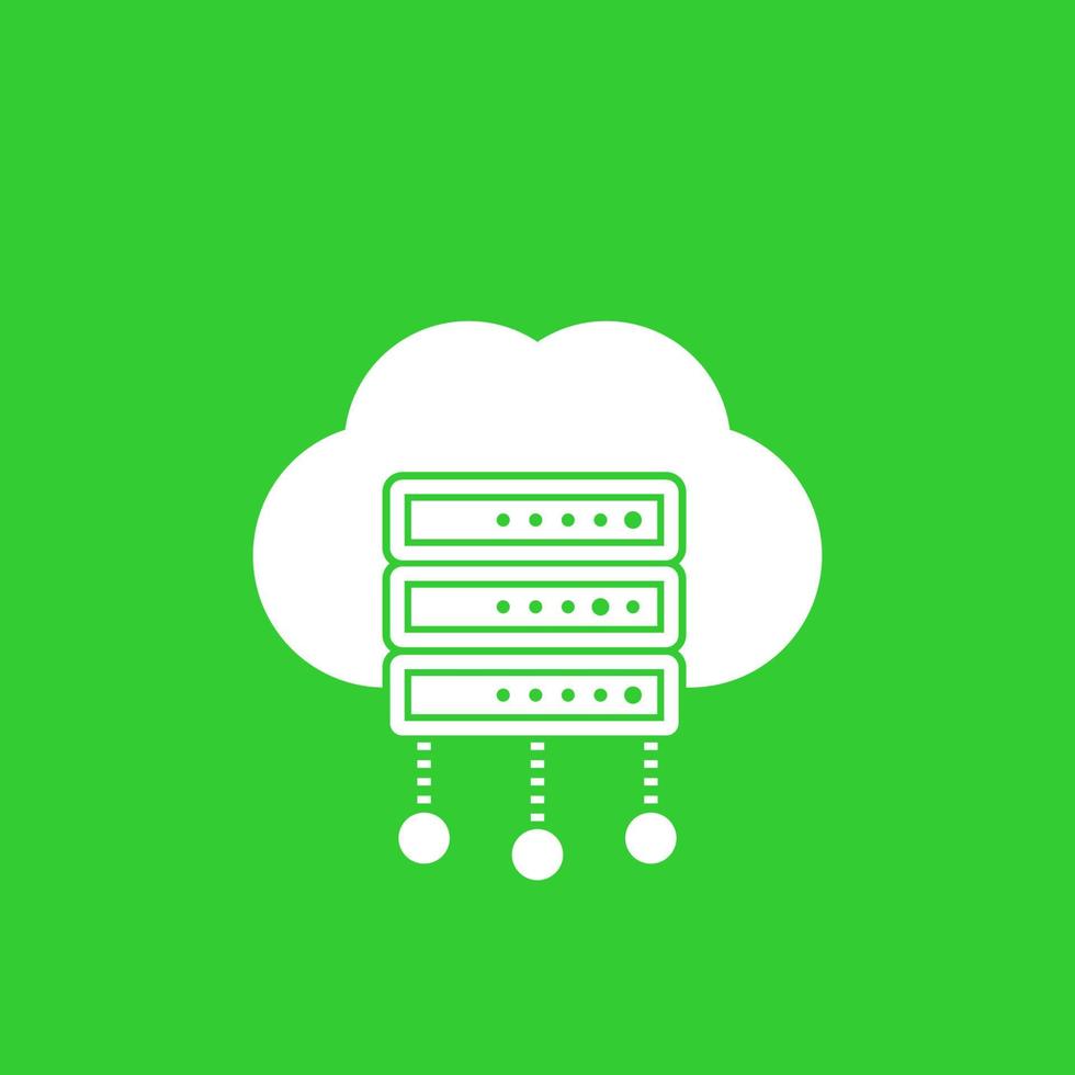 server, hosting services vector icon