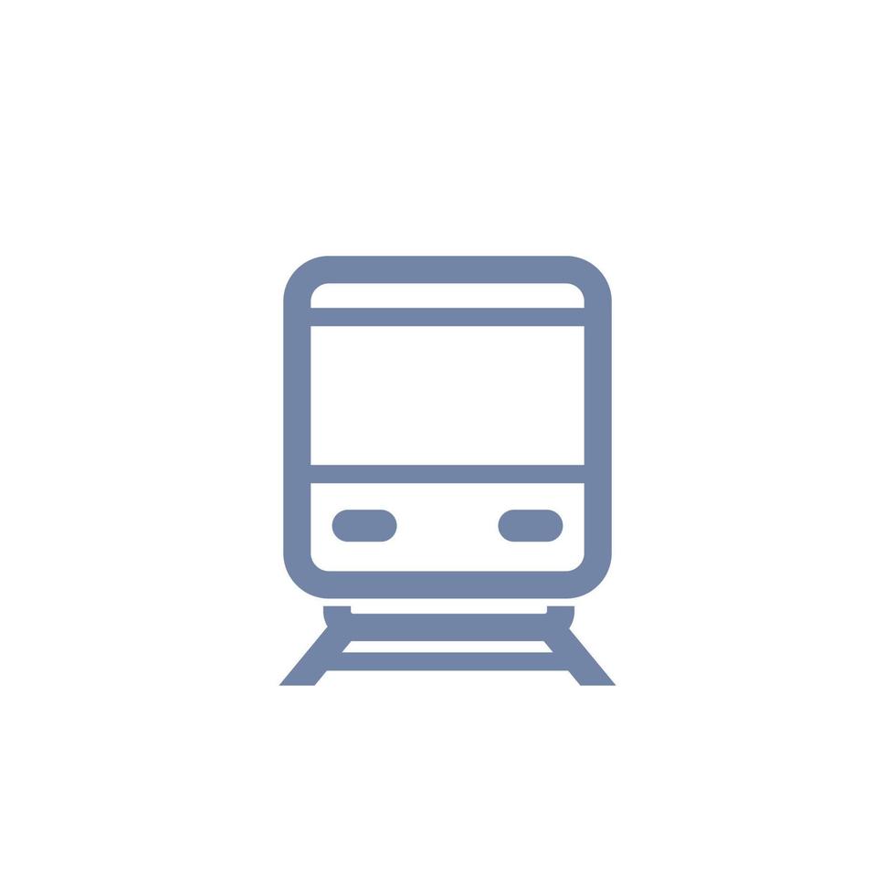 icono de metro, transporte público, aislado sobre blanco, ilustración vectorial vector