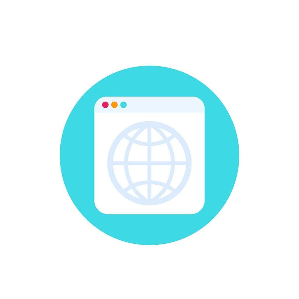 web page icon, website vector