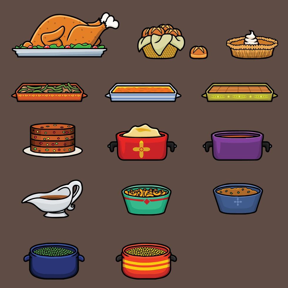 Thanksgiving Food Pack vector
