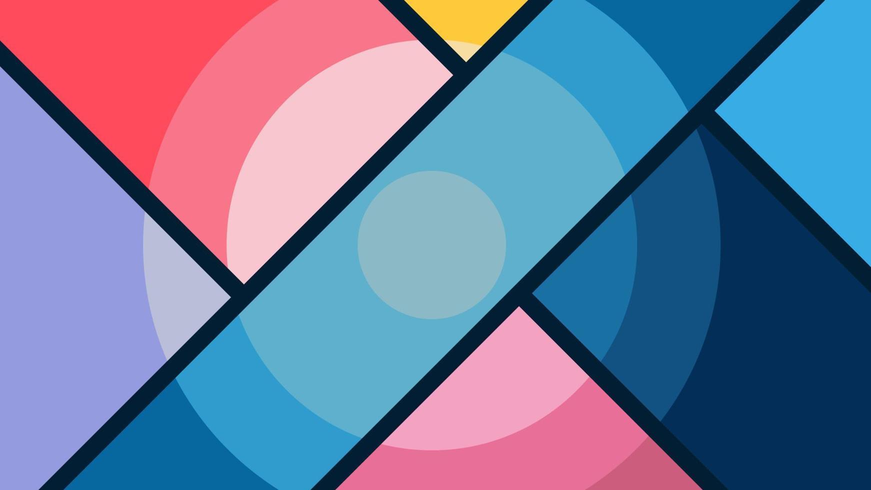 abstract wallpaper in the form of squares and circles vector