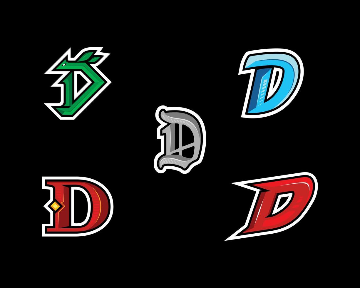 initial D esports logo vector