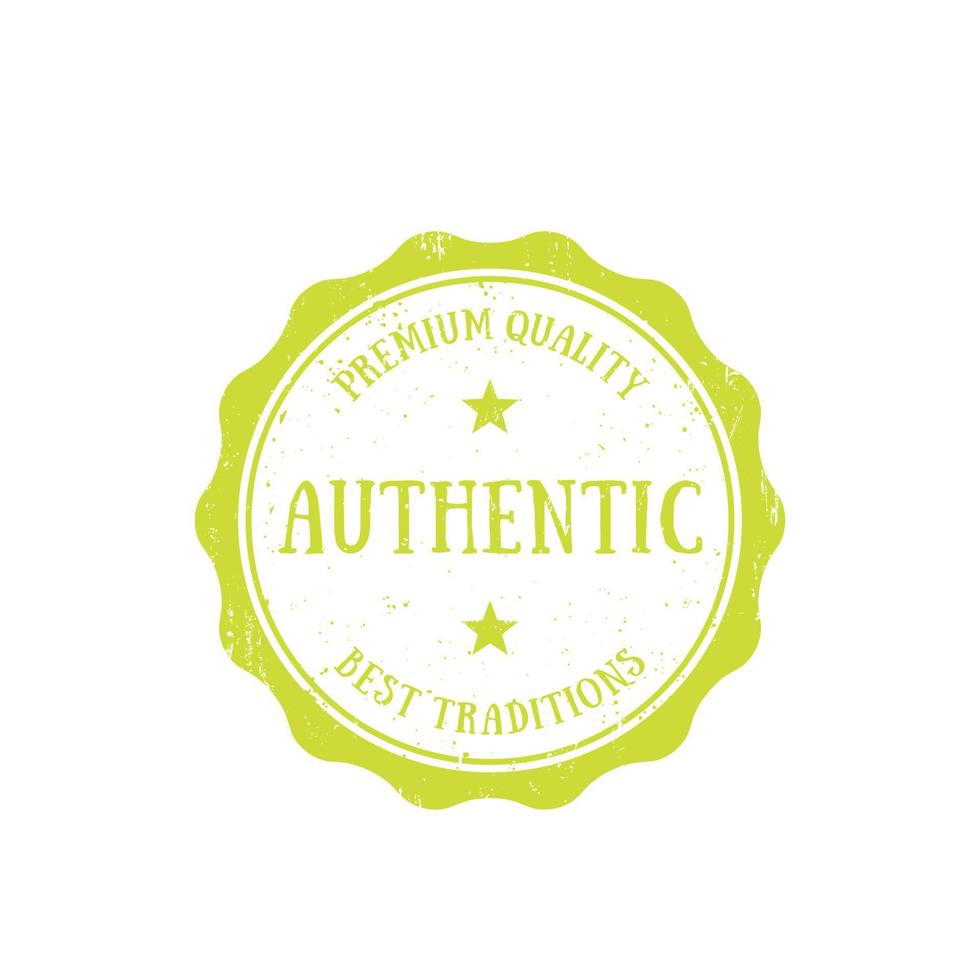 Authentic vintage emblem, vector badge on white