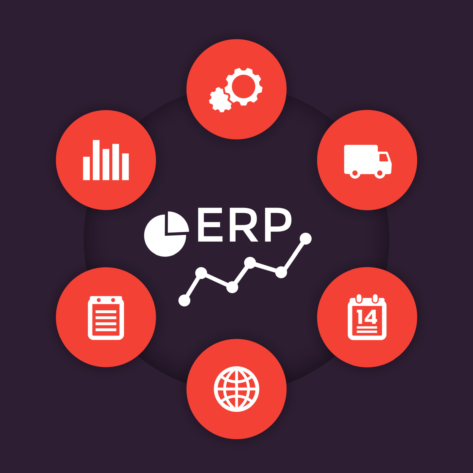 ERP software vector icons 3588393 Vector Art at Vecteezy