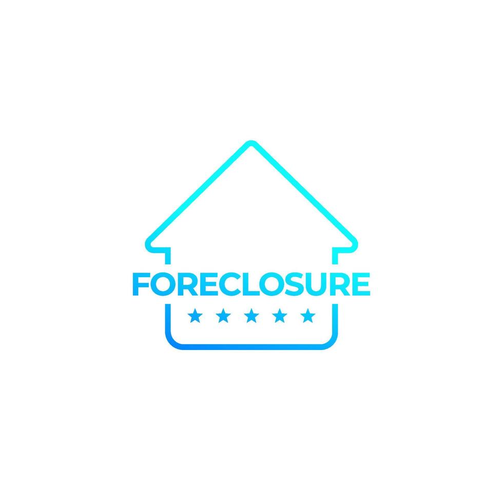 foreclosure vector, with house icon vector