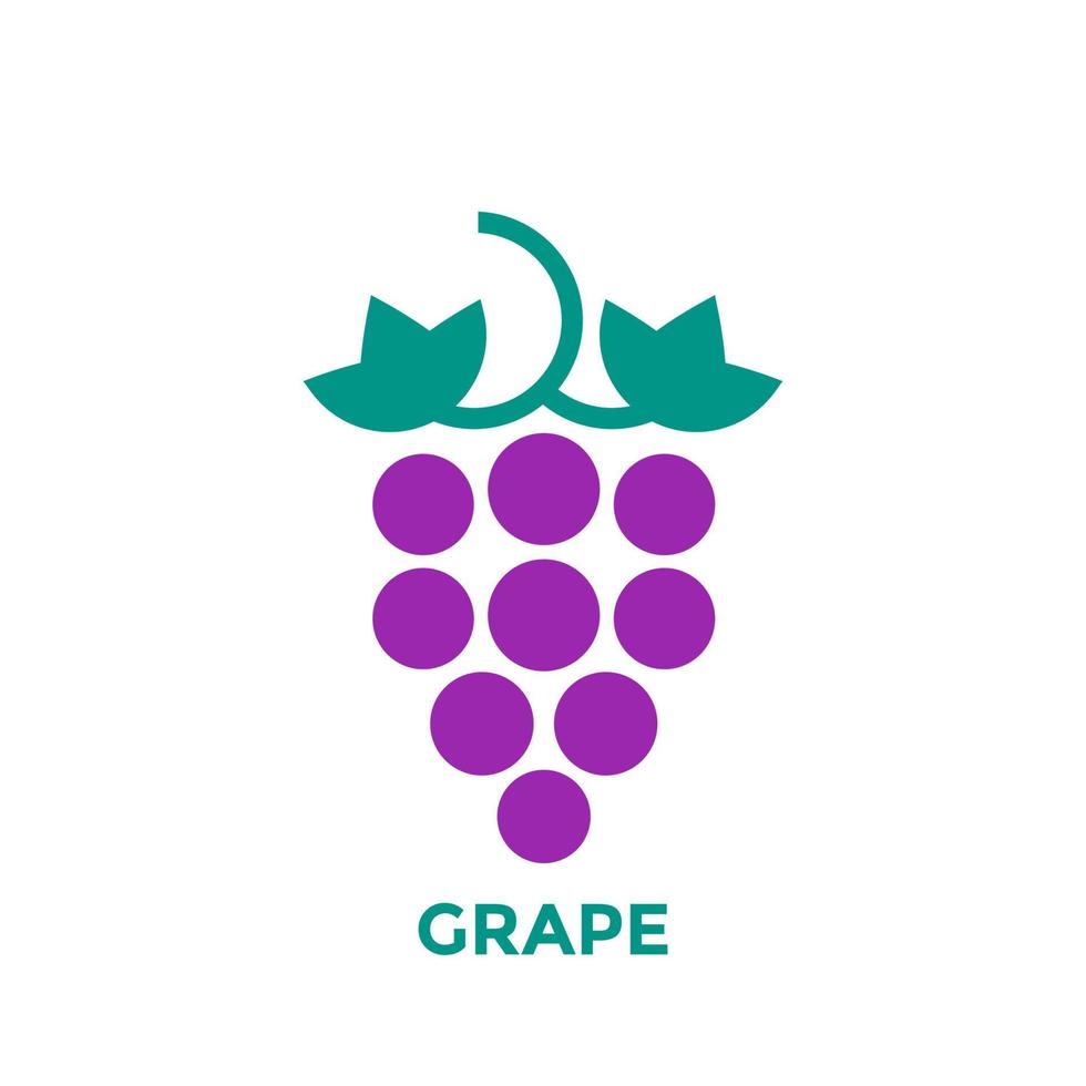 grape vector logo on white