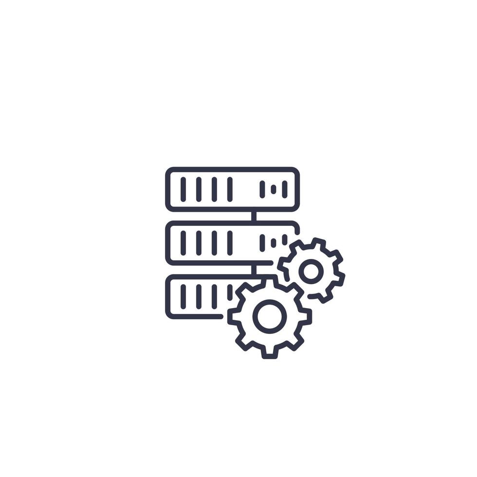 mainframe, server vector line icon