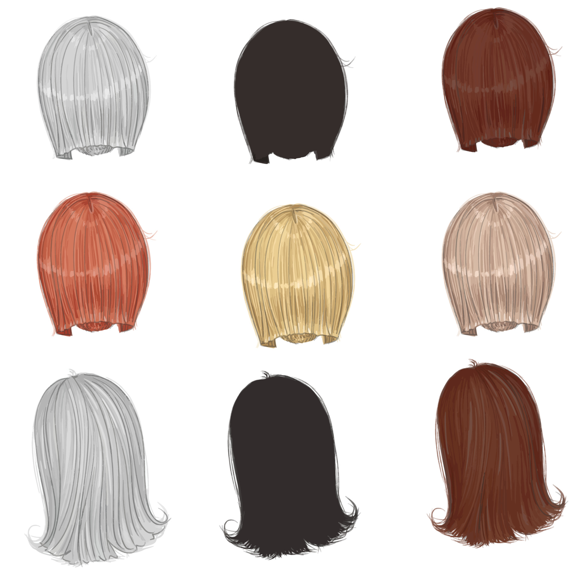 Woman Hair Back Vector Art, Icons, and Graphics for Free Download