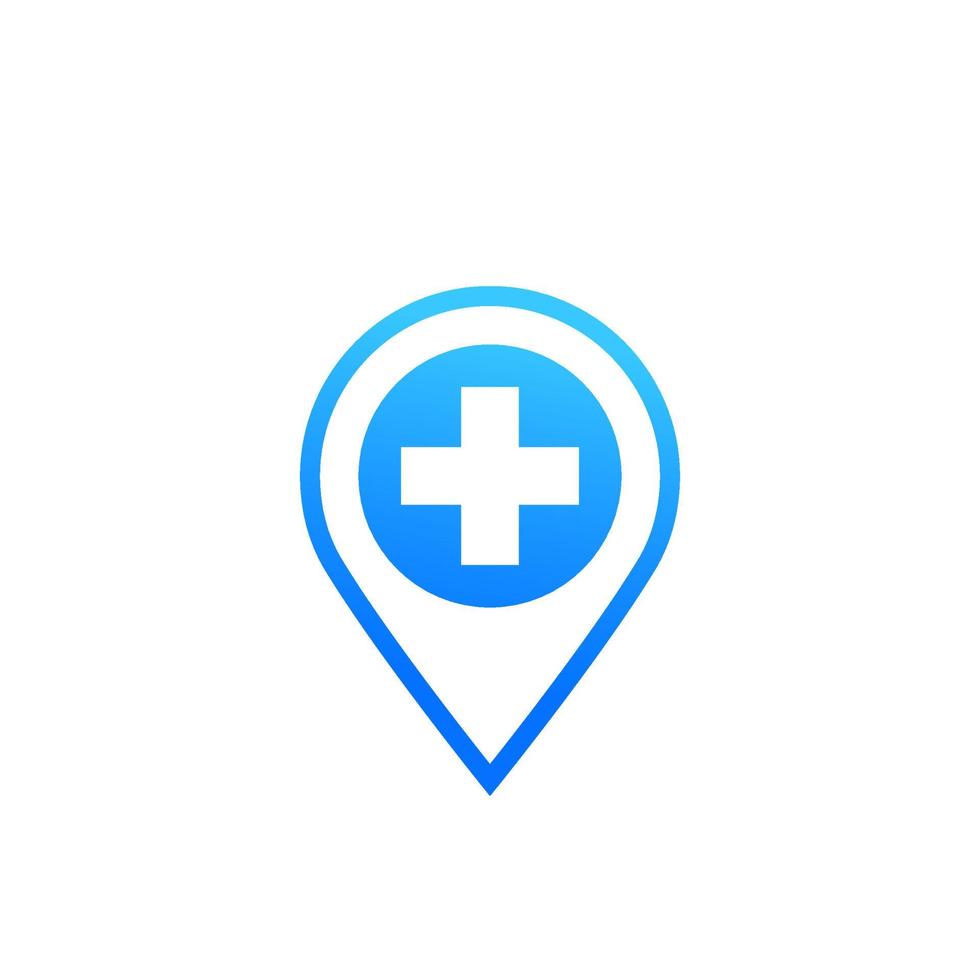 Hospital mark, vector icon