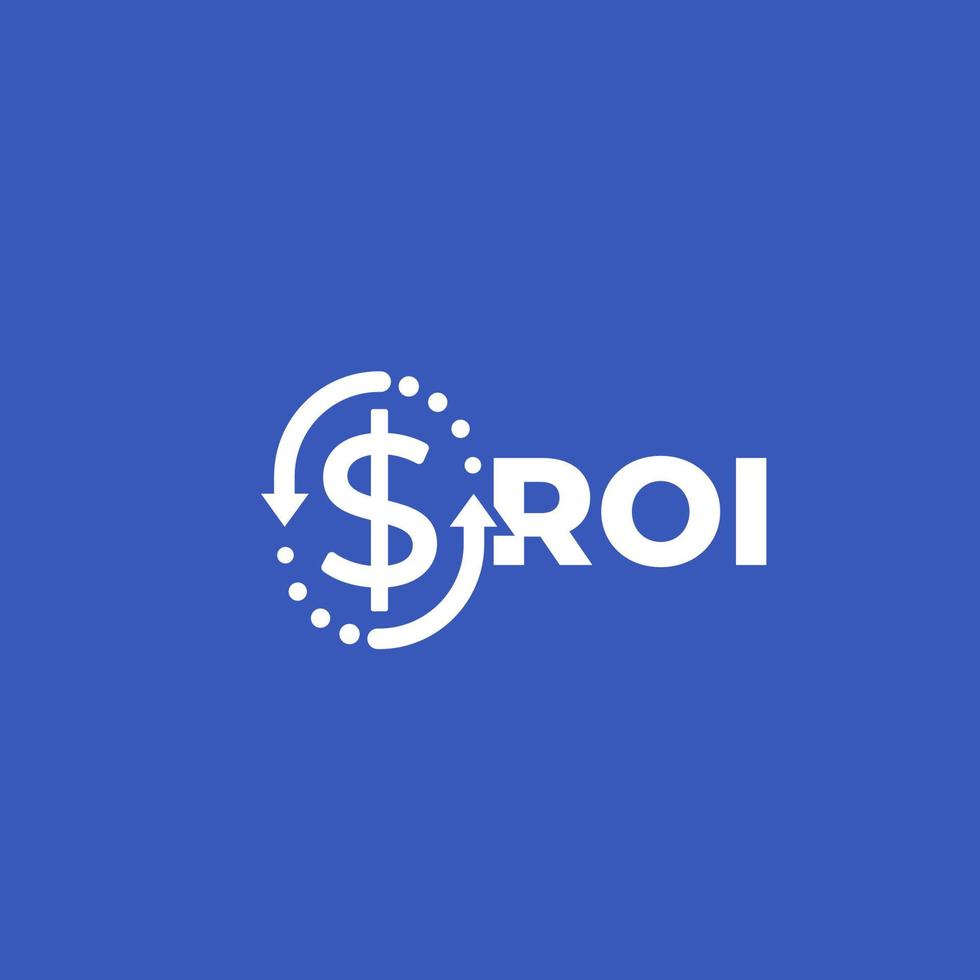 ROI, return on investment concept vector
