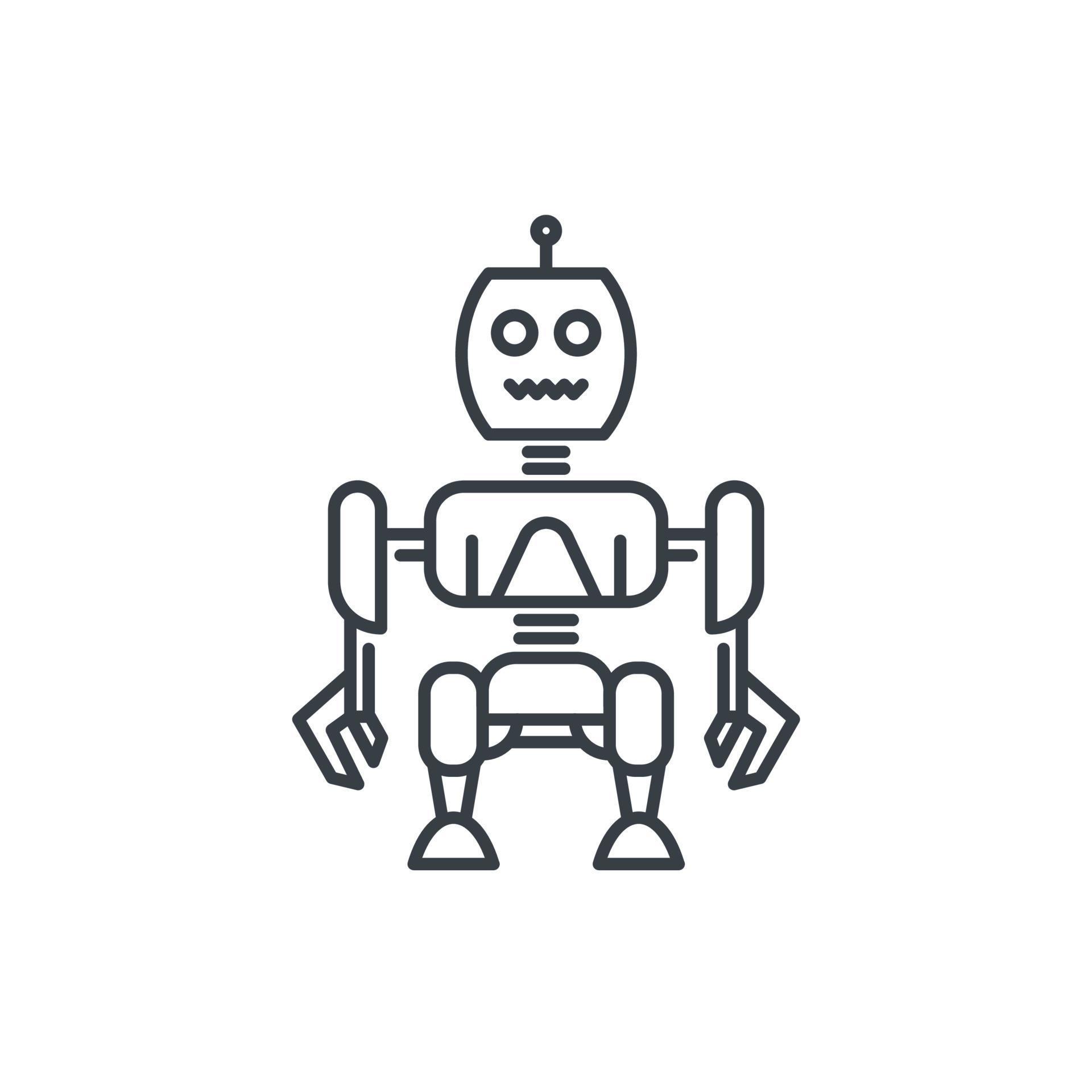 Robotics, robot vector illustration in linear style 3588652 Vector Art ...