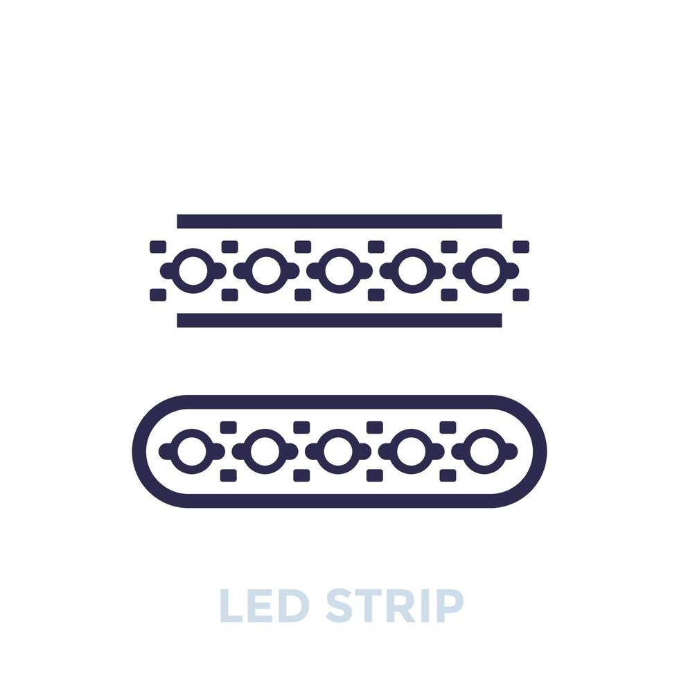 LED stripes icon vector