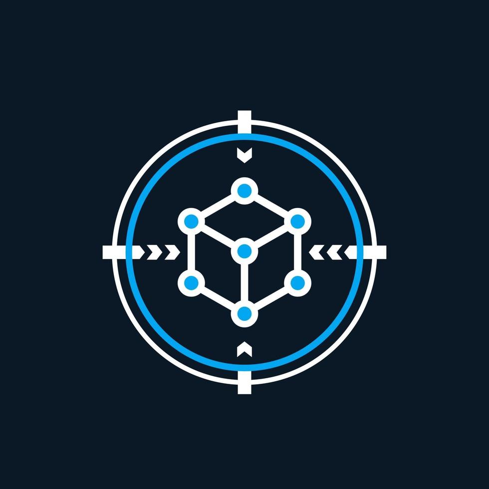 3d scanning vector icon