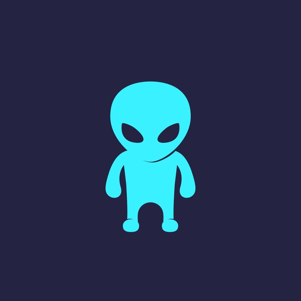 alien, ovni piloto vector icono