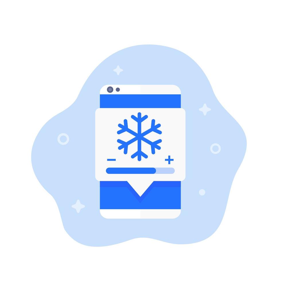 cooling control app vector icon