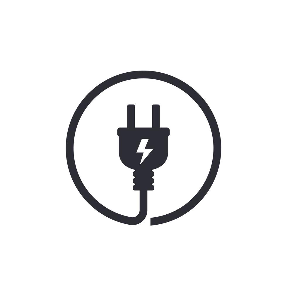 electric plug icon vector