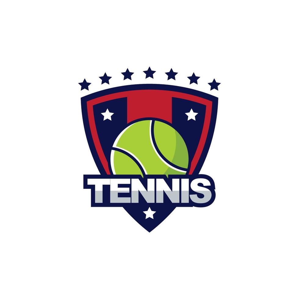 logo de tenis insignia deportiva logo americano deporte vector