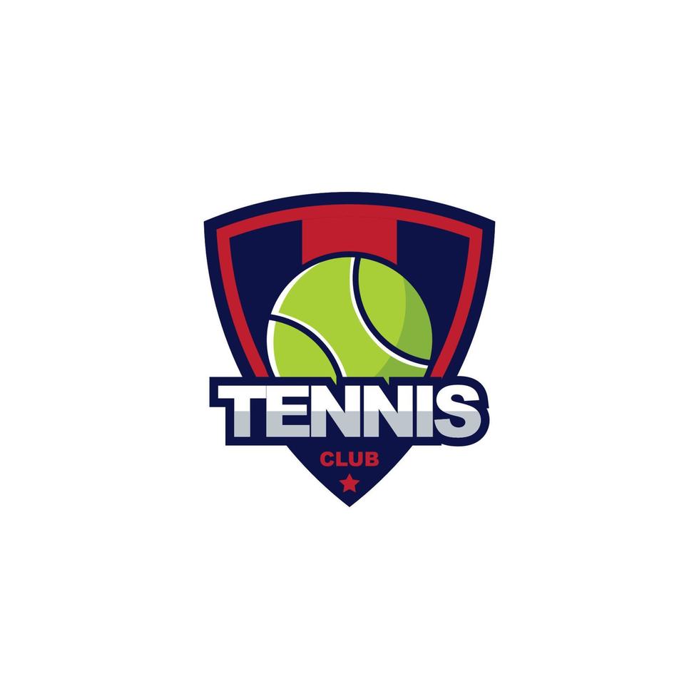 logo de tenis insignia deportiva logo americano deporte vector