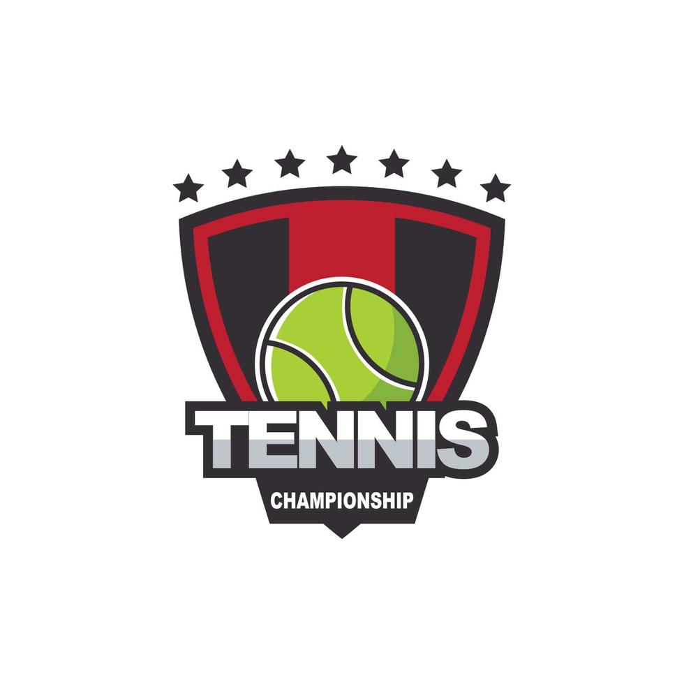 logo de tenis insignia deportiva logo americano deporte vector