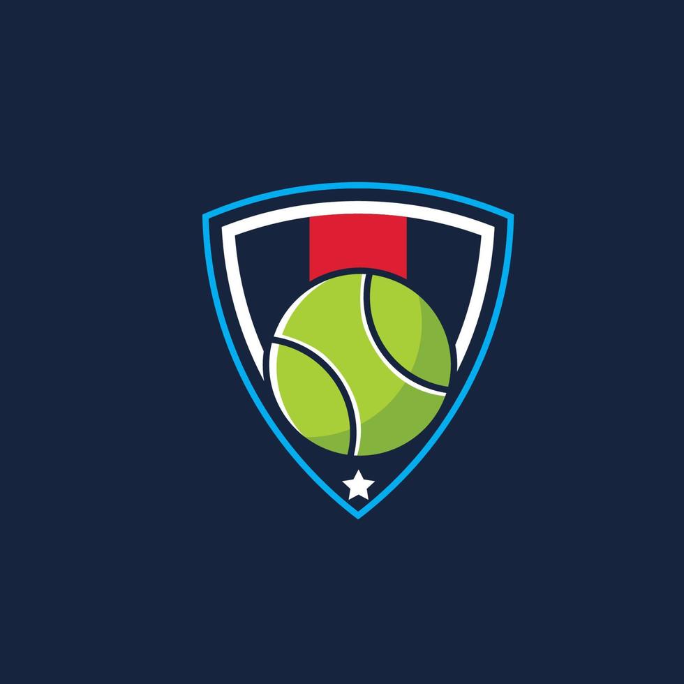 logo de tenis insignia deportiva logo americano deporte vector