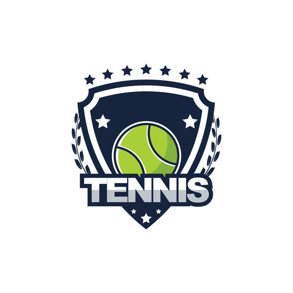 logo de tenis insignia deportiva logo americano deporte vector