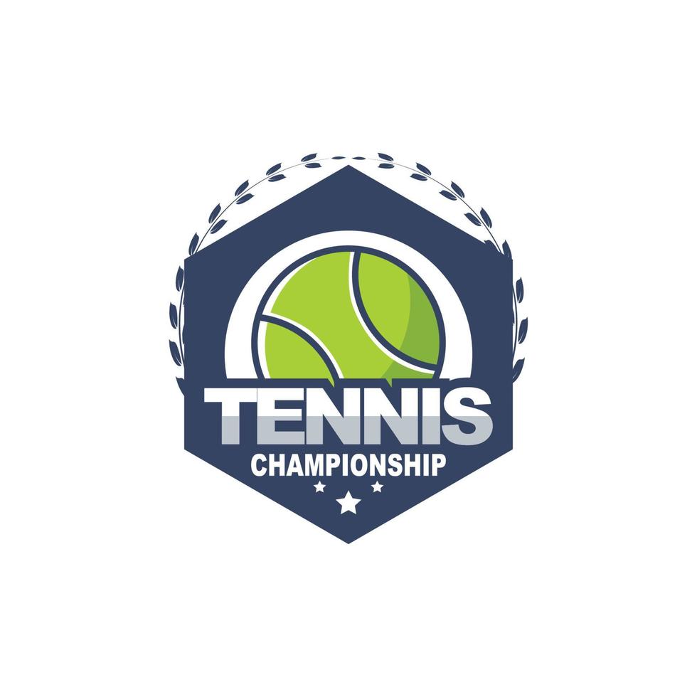 logo de tenis insignia deportiva logo americano deporte vector