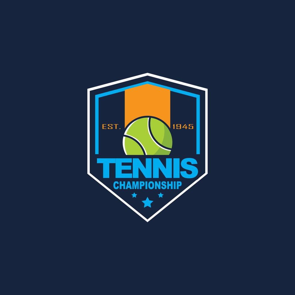 logo de tenis insignia deportiva logo americano deporte vector