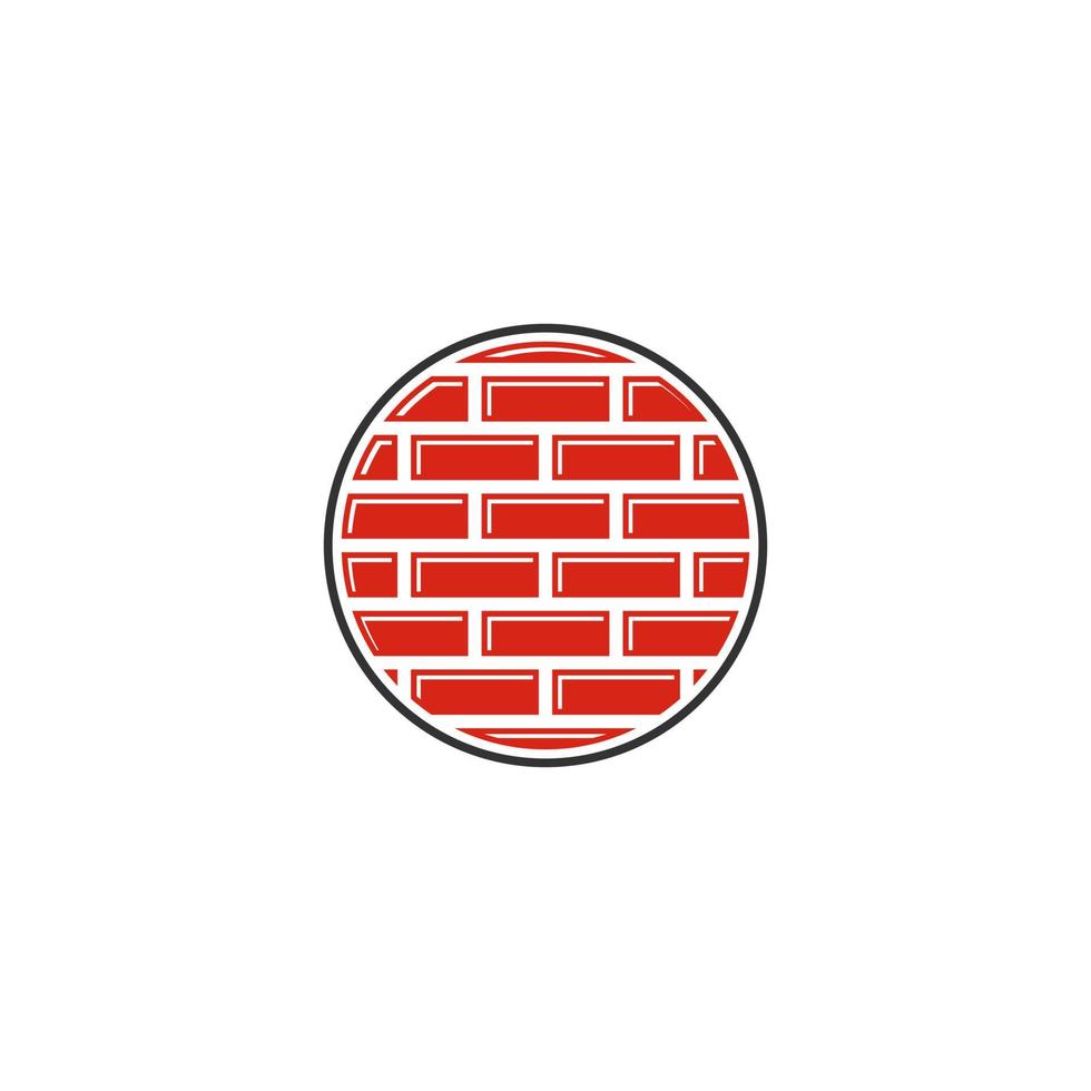 wall illustration logo on white background vector
