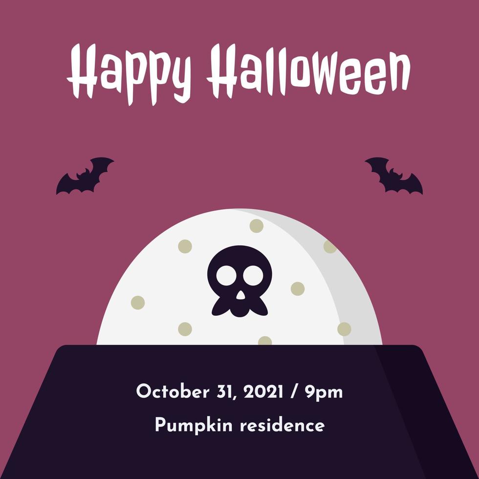 cartel de halloween fondo banner ilustración vectorial para la temporada de halloween vector