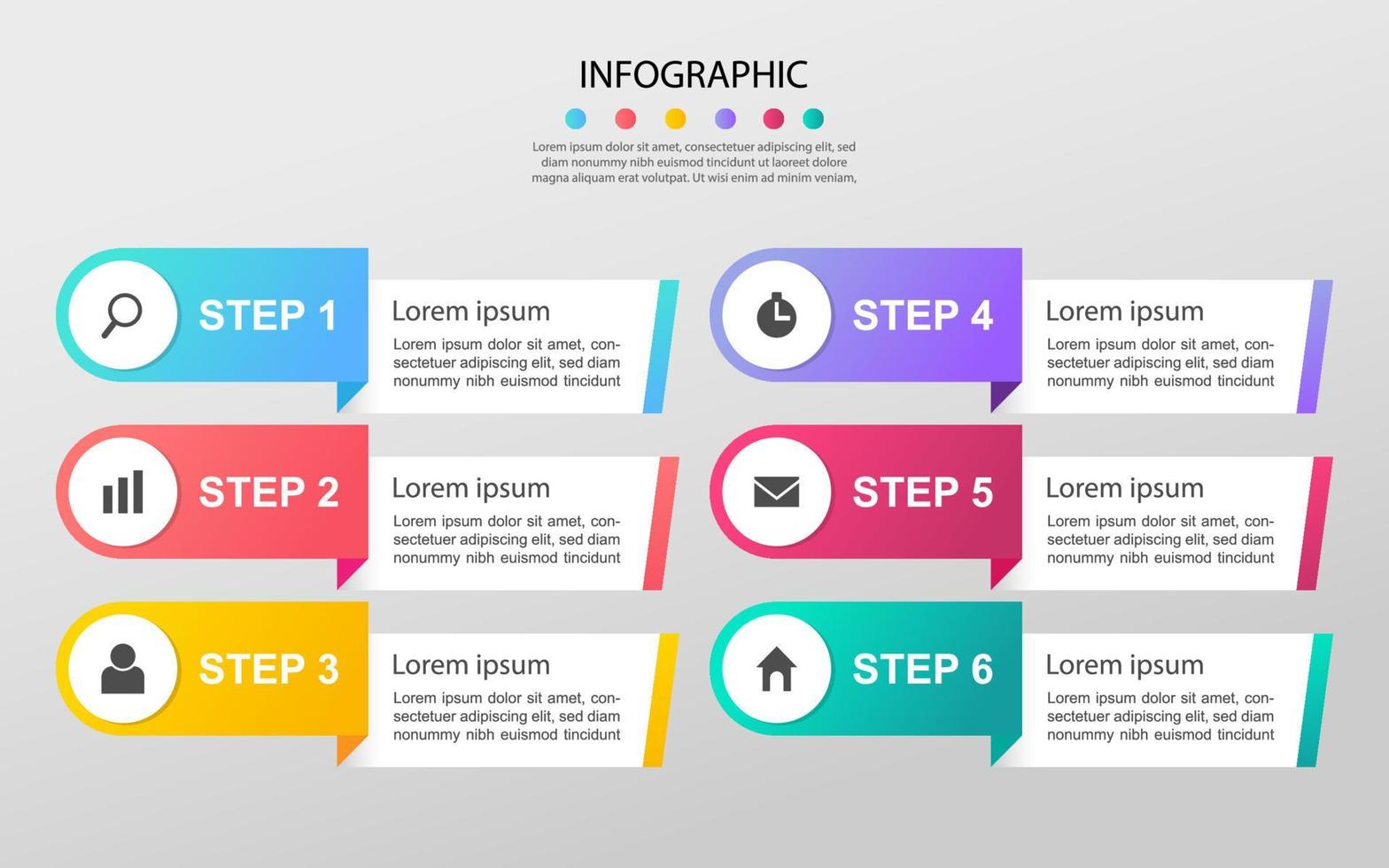 Modern Business data visualization. Process chart. Abstract elements of graph, diagram with steps, options. Vector business template for presentation. Creative concept for infographic