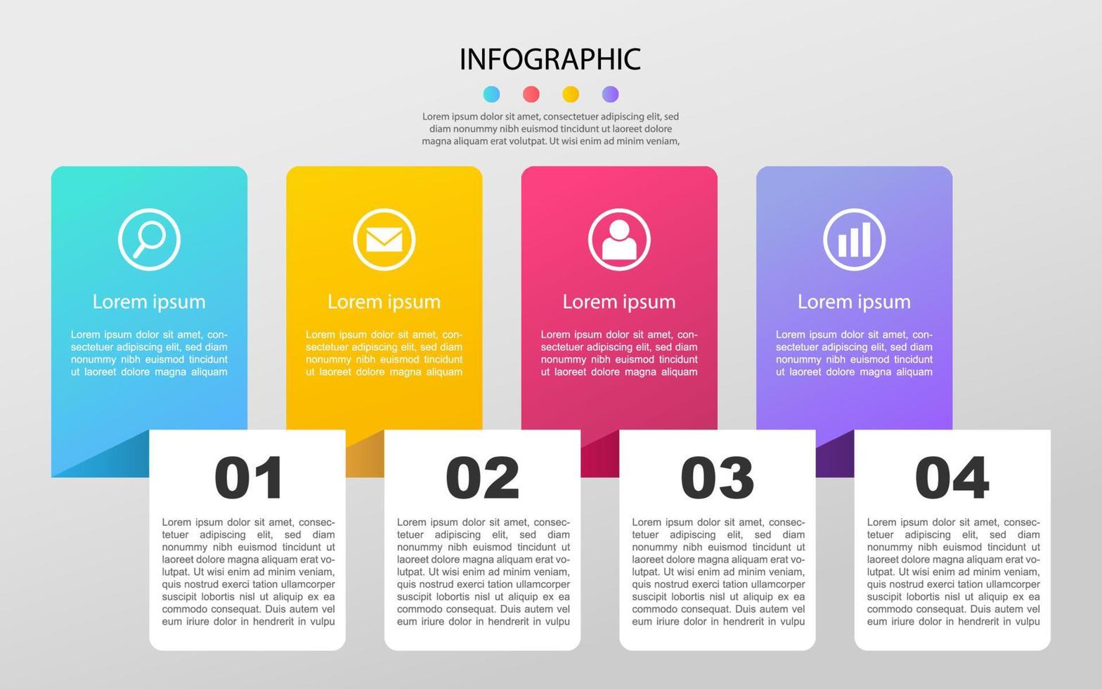 Modern Business data visualization. Process chart. Abstract elements of graph, diagram with steps, options. Vector business template for presentation. Creative concept for infographic