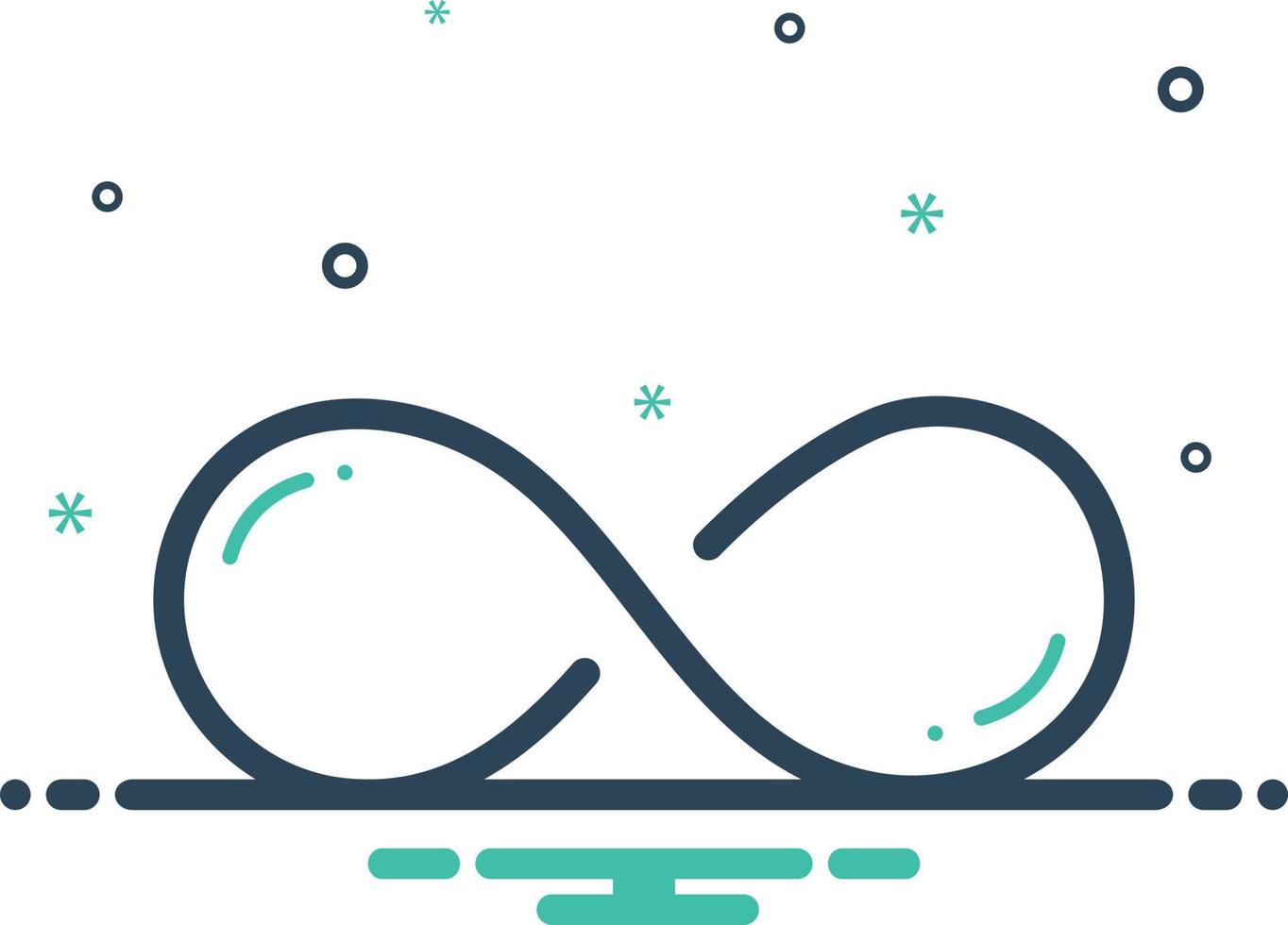 Mix icon for unlimited vector