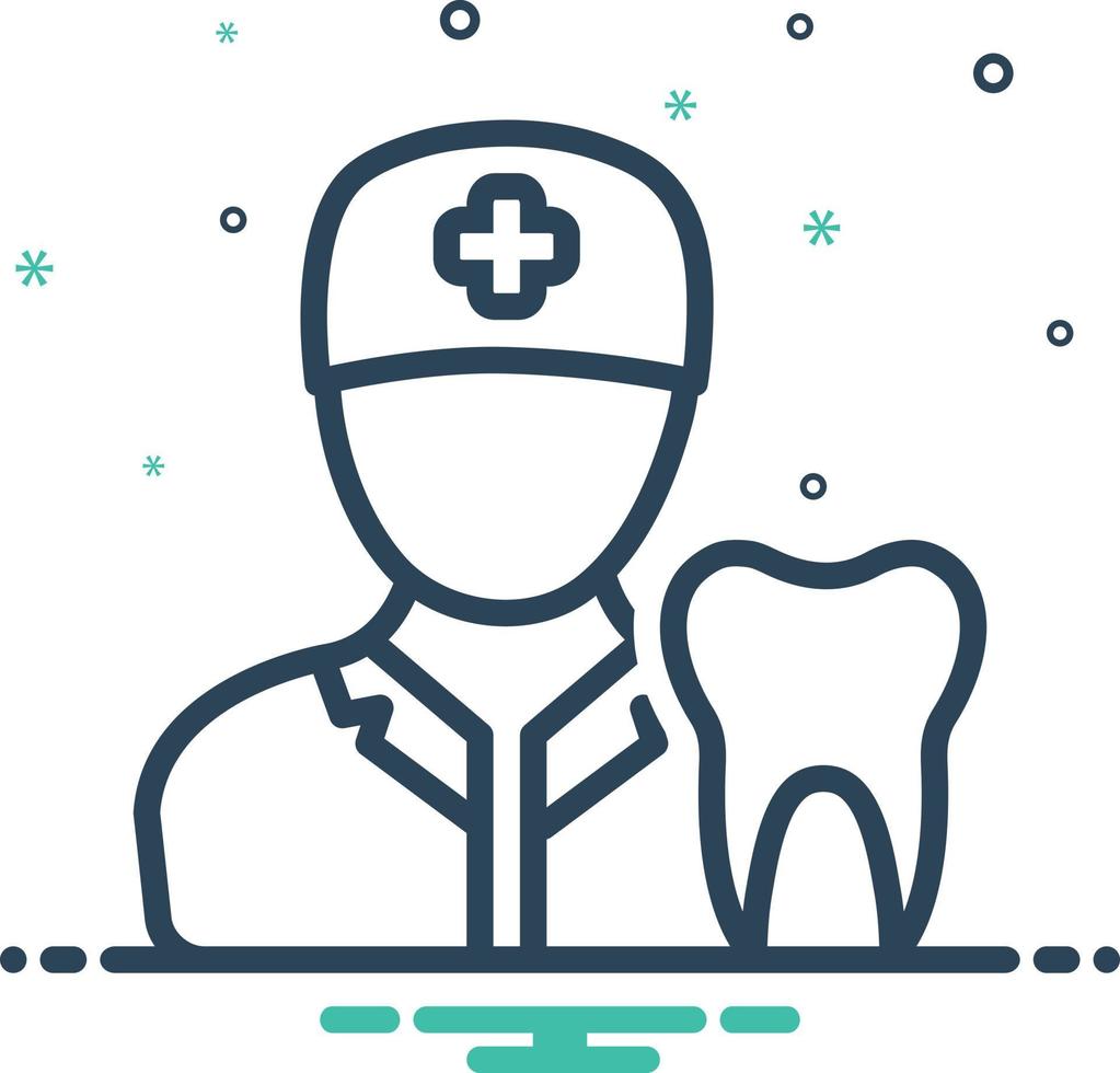 Mix icon for dentist vector