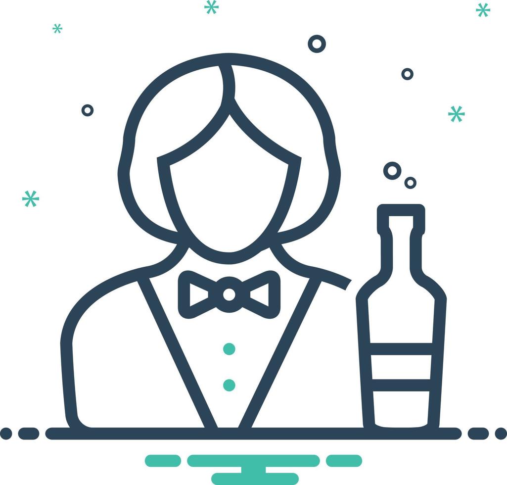 icono de mezcla para barman vector