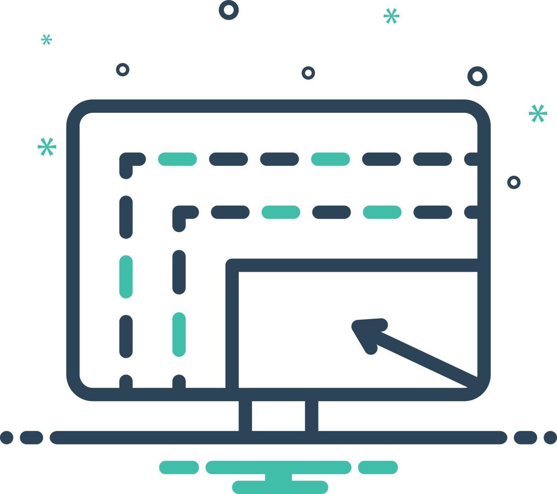 Mix icon for screen vector