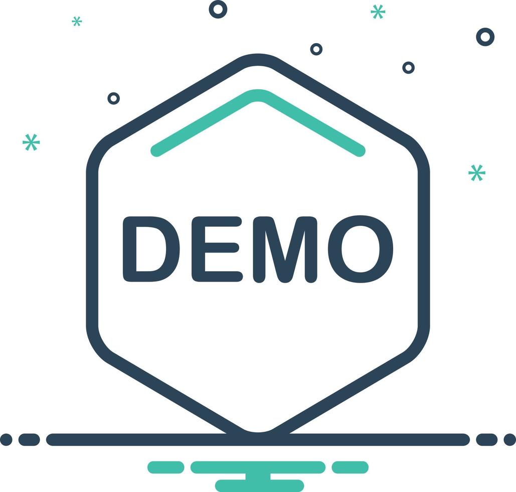 Mix icon for demo vector