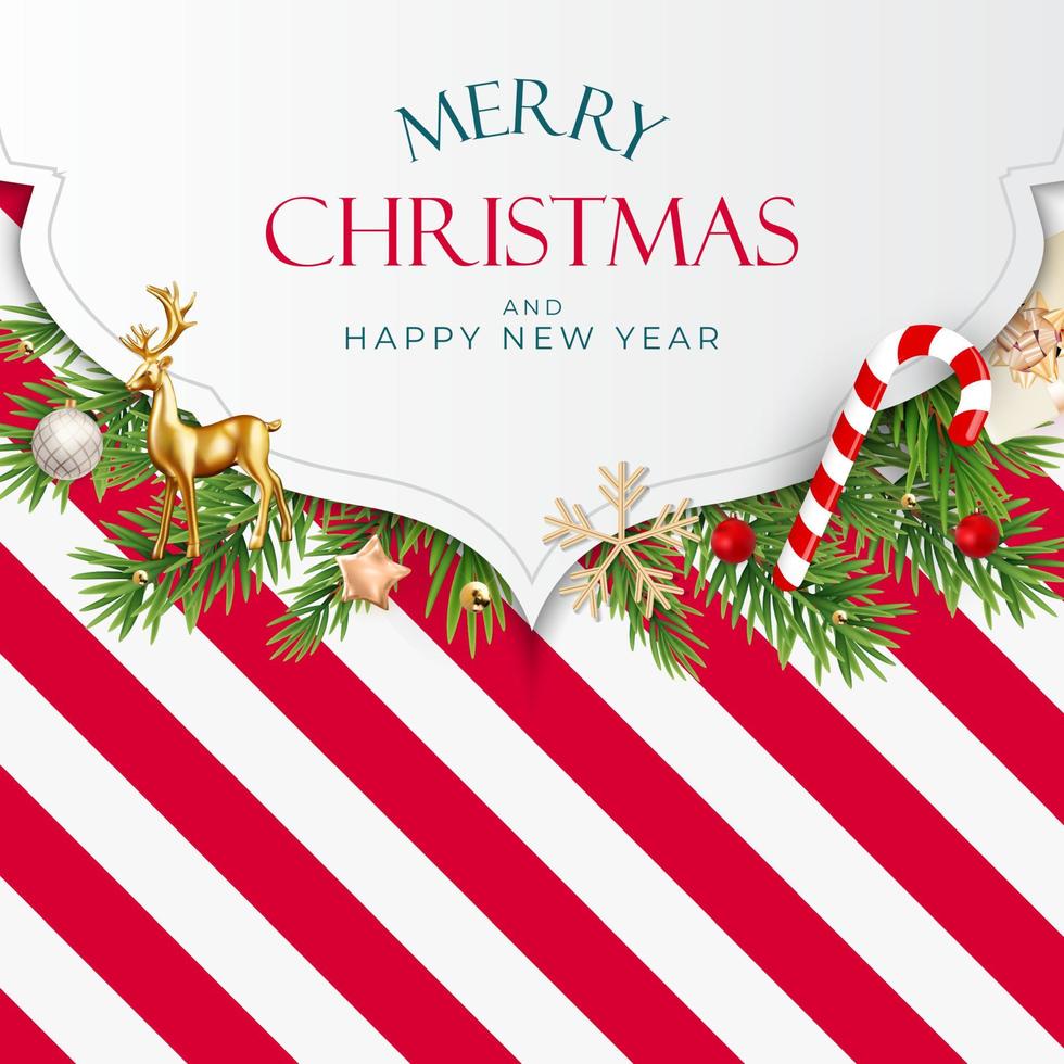 Christmas Holiday Party Background. Happy New Year and Merry Christmas Poster vector