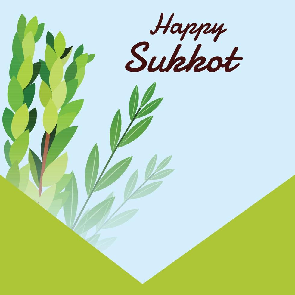 Vector illustration of a Background for Jewish holiday Happy Sukkot.