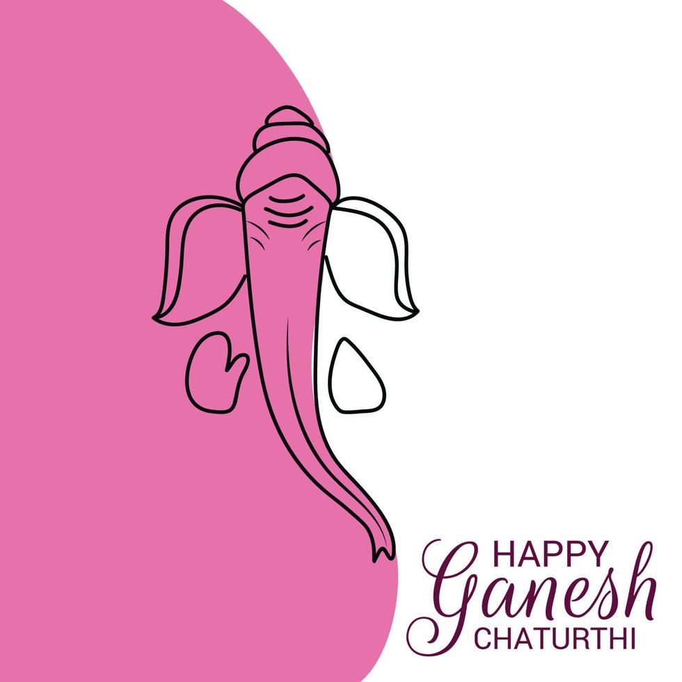 Ilustración de un fondo para el festival indio feliz ganesh chaturthi. vector