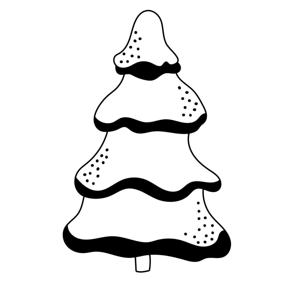 Christmas tree. outline. illustration 3589268 Vector Art at Vecteezy