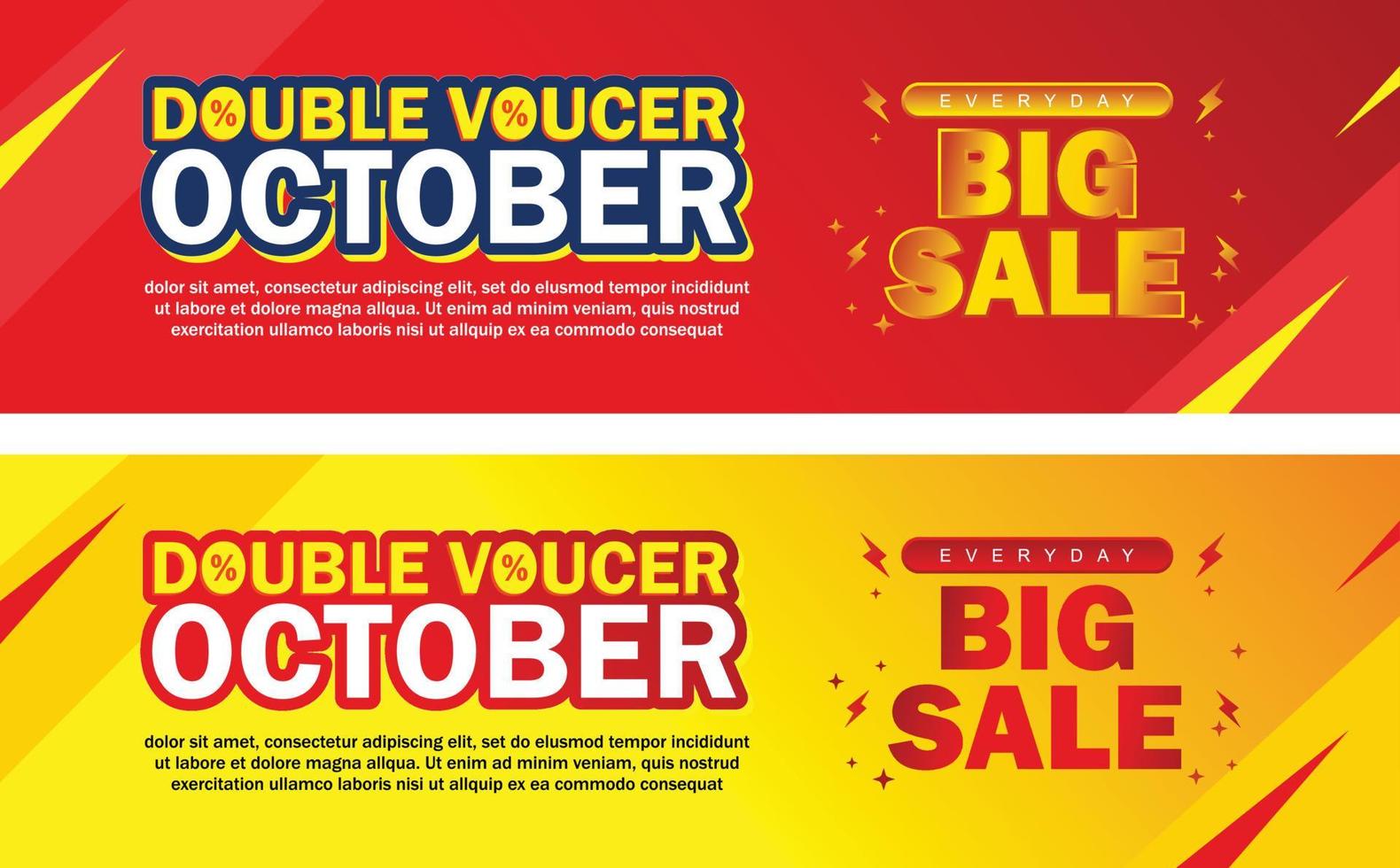 Big Sale Special October Template Banner vector