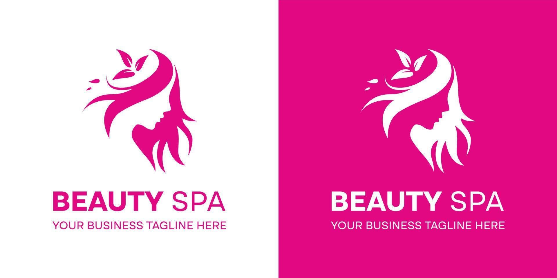 Ilustración de plantilla de logotipo de spa de belleza vector