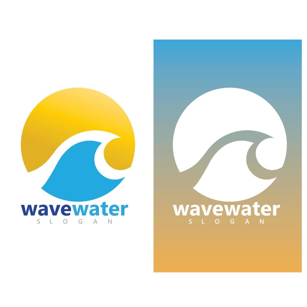 Water wave icon vector