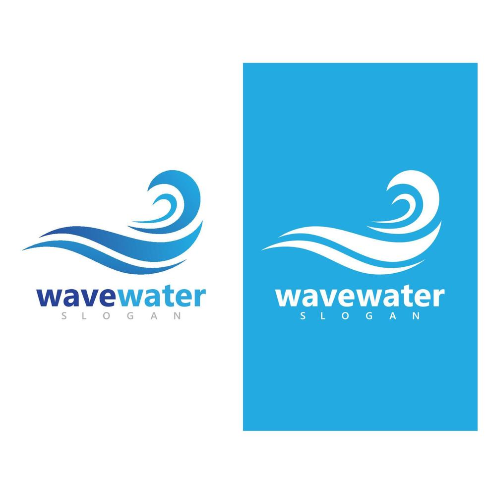 Water wave icon vector