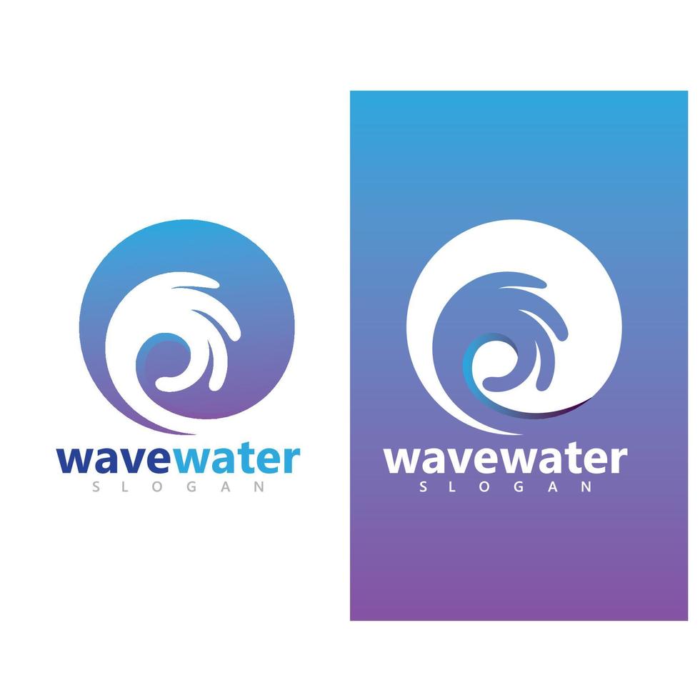 Water wave icon vector