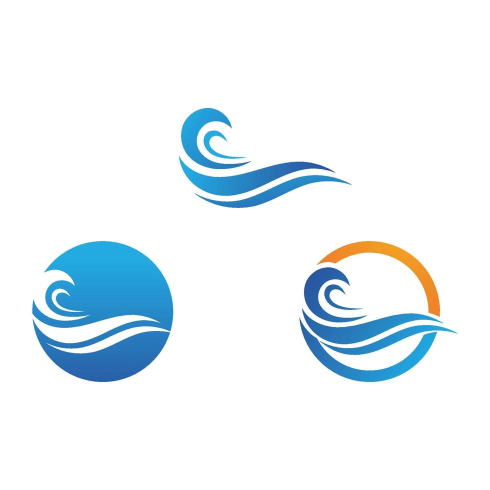 Water wave icon vector