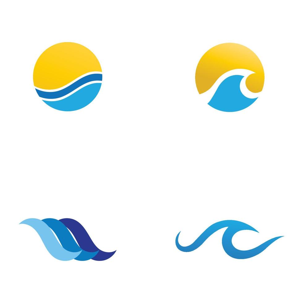 Water wave icon vector