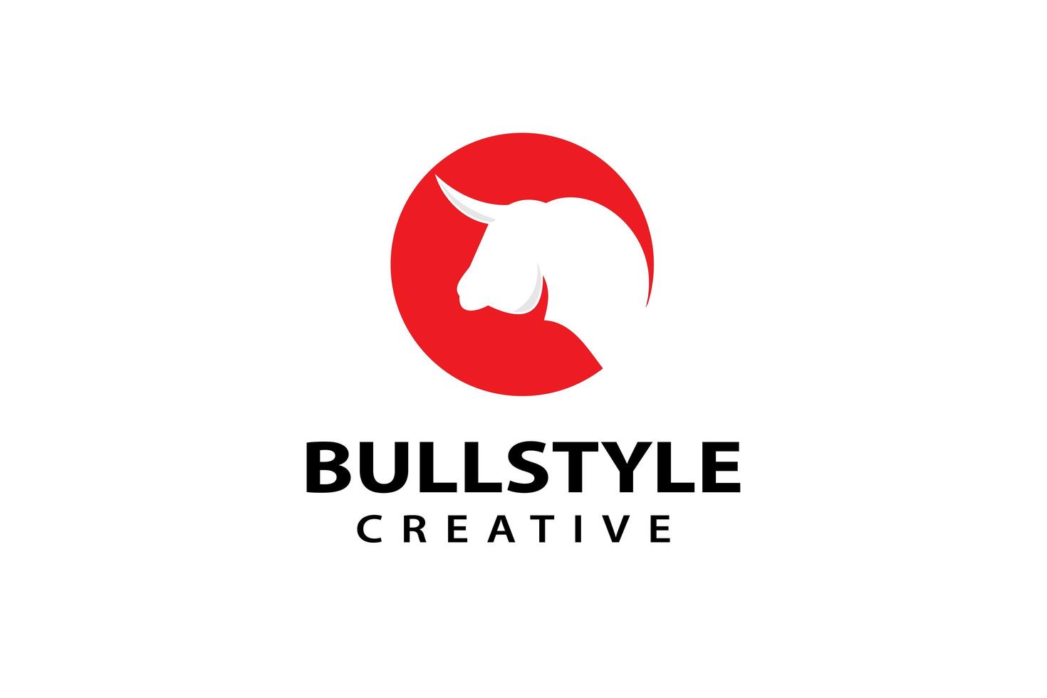 Bull logo template design vector icon illustration