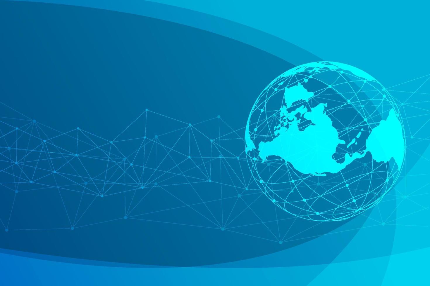 Global network lines connection. World map point with dots connection concept of global business background. vector