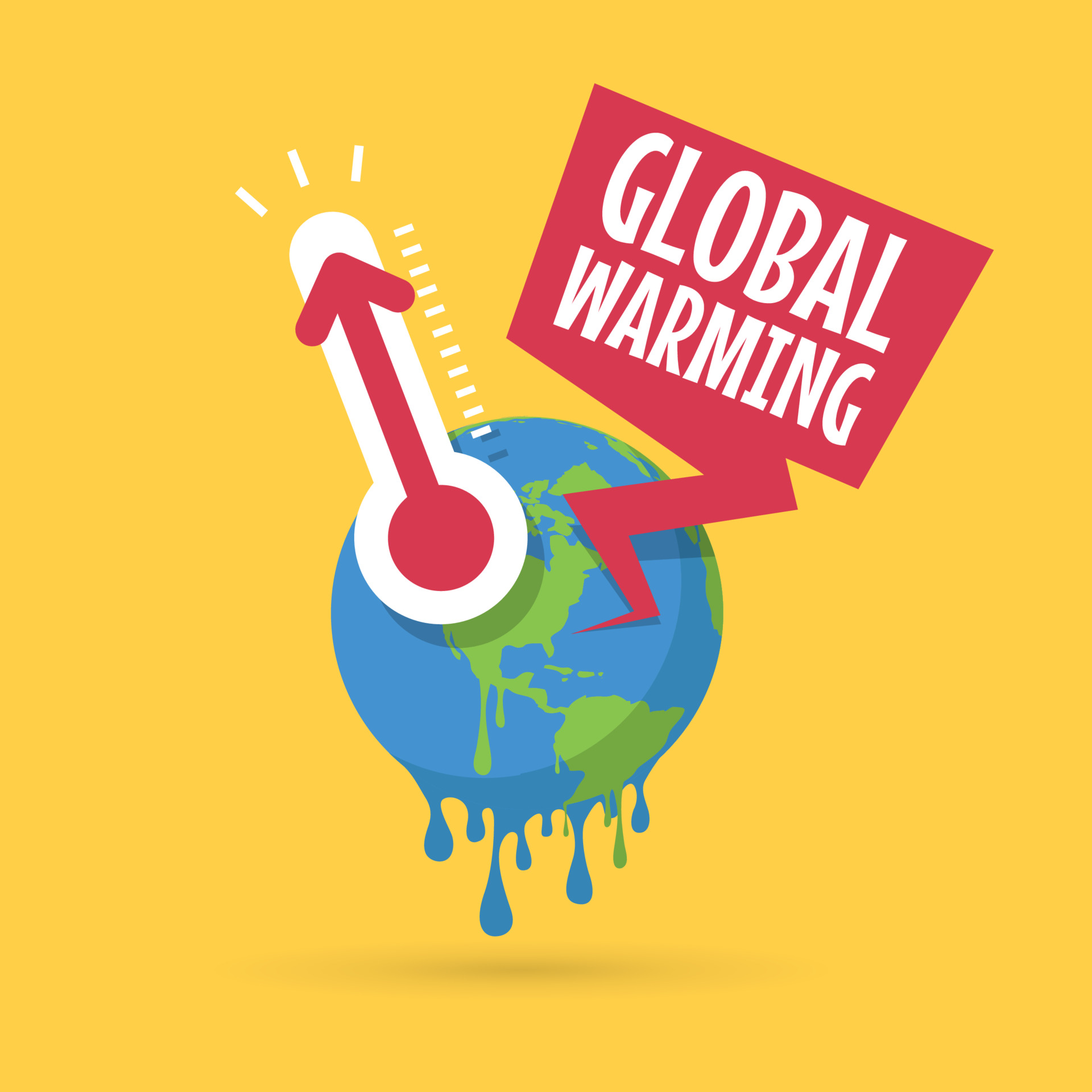 Planet earth with thermometer, Global warming concept. 3589723 Vector Art  at Vecteezy